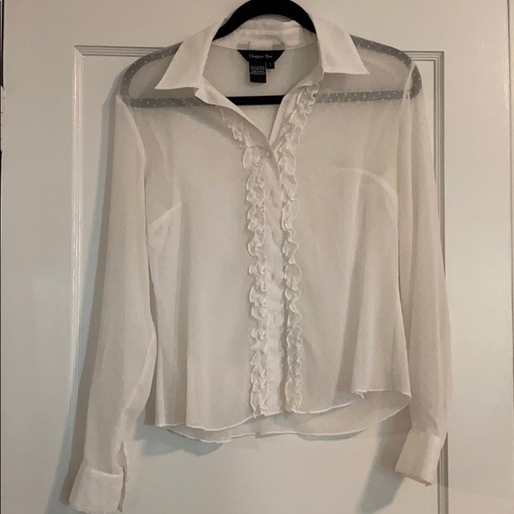 Women’s Ruffle Button Up - Picture 1 of 5